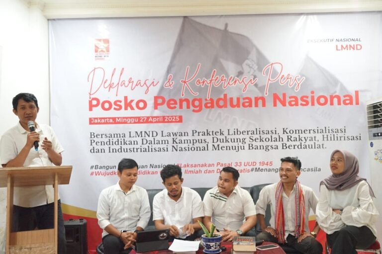 LMND Deklarasi Posko Pengaduan Nasional, Dukung Sekolah Rakyat Pemerintah dan Desak Industrialisasi Nasional