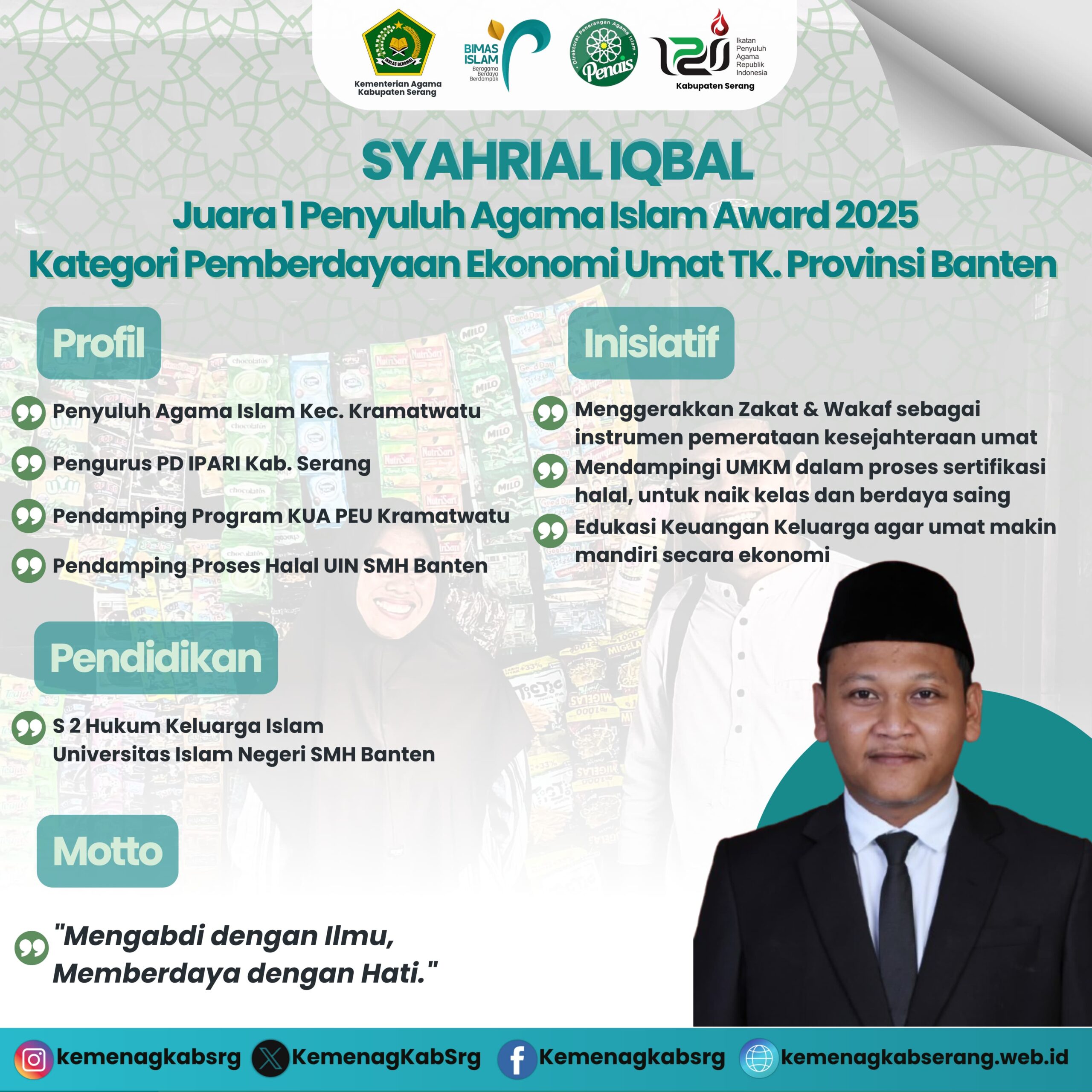 Syahrial Iqbal, Penyuluh Agama Kramatwatu yang Jadi Motor Penggerak Ekonomi Umat dari Akar Rumput