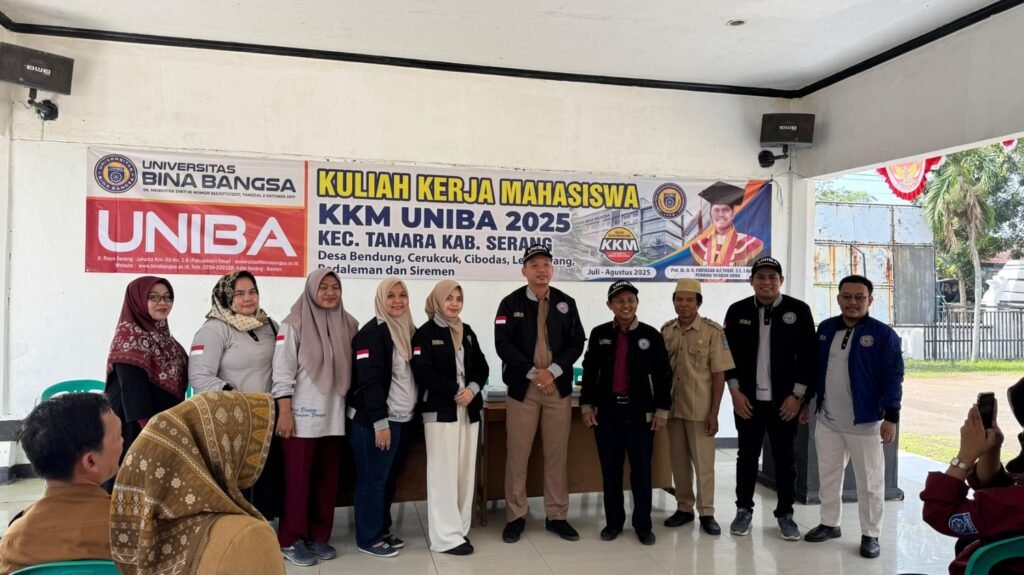 Penerimaan Mahasiswa KKM UNIBA 2025 di Kecamatan Tanara Berjalan Khidmat dan Penuh Semangat