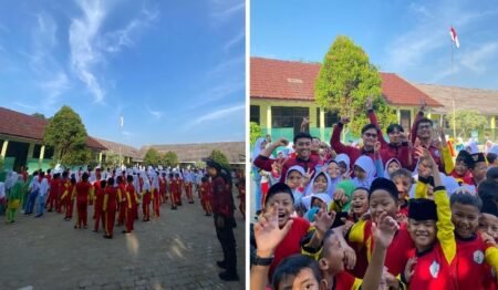 Mahasiswa KKM 68 Universitas Bina Bangsa Semarakkan Hari Anak Nasional di SDN Kemang
