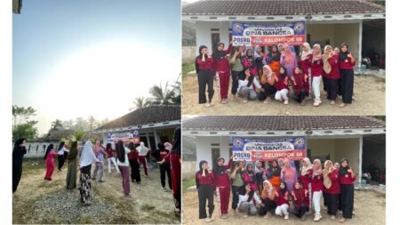 Komitmen! KKM 68 Universitas Bina Bangsa Gelar Senam Pagi Rutin di Desa Bojong Pandan