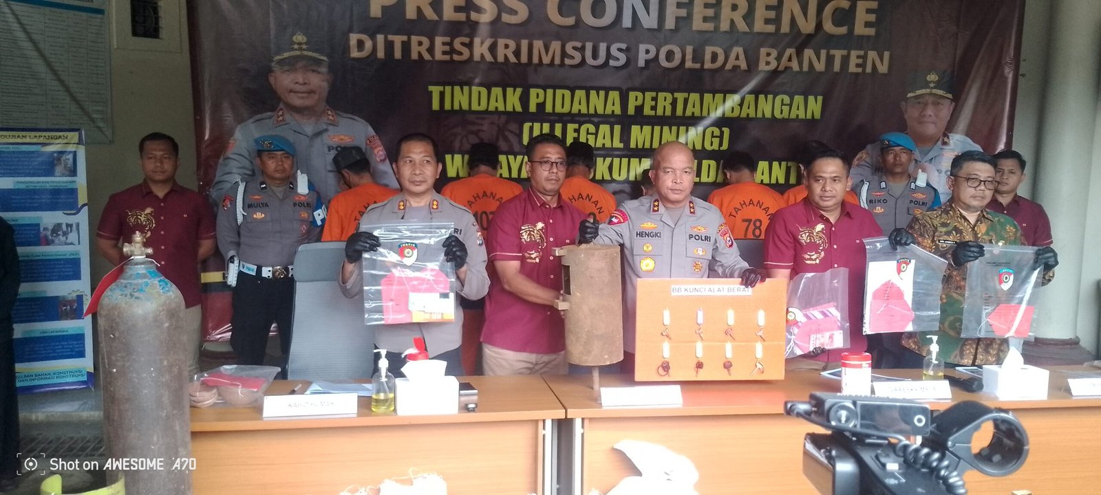 Polda Banten Bongkar 10 Kasus Tambang Ilegal di Tiga Wilayah, 8 Tersangka Diamankan