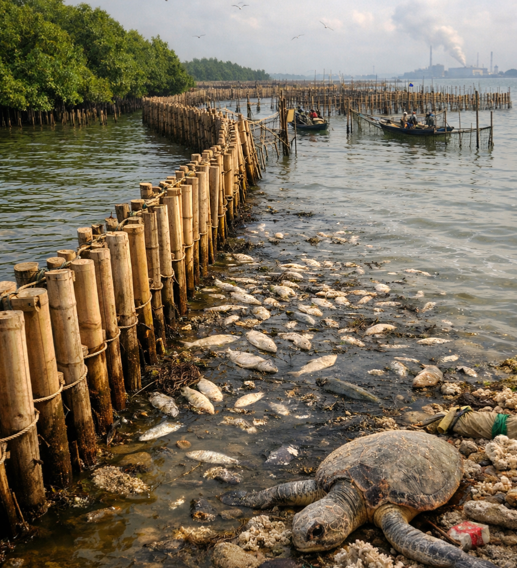 Sekat Bambu yang Merusak Ekosistem: Menimbang Dampak Ekologi Klaim Ruang Laut Sepihak
