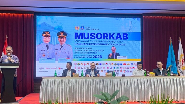 Pesan Bupati Serang ke Ketua KONI Kabupaten Serang Terpilih Syamsul Rizal: Kejar Target 3 Besar di Porprov 2026