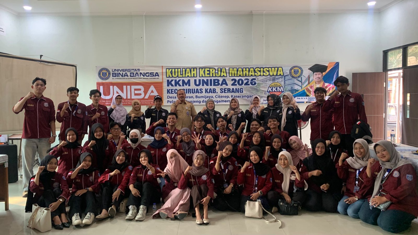 Resmi Diterima Kecamatan Ciruas, 1.976 Mahasiswa KKM UNIBA Siap Abdi di 7 Desa