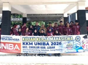 Penyerahan Mahasiswa KKM Universitas Bina Bangsa Tahun 2026 di Kecamatan Cikulur Kabupaten Lebak Resmi Dilaksanakan