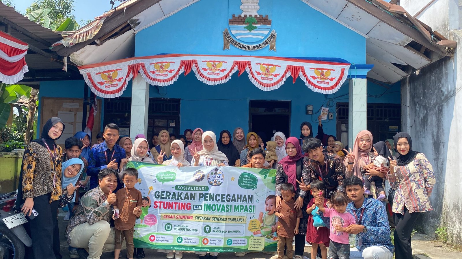 Mahasiswa KKM 25 Uniba Dorong Pencegahan Stunting melalui Inovasi MPASI Puding Ubi Ungu di Desa Singamerta