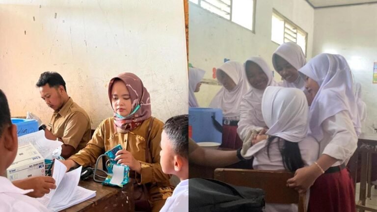 Cegah Kanker Serviks Sejak Dini, KKM 78 UNIBA Dampingi Pelaksanaan Imunisasi HPV dalam Program BIAS Bersama Puskesmas Cikulur