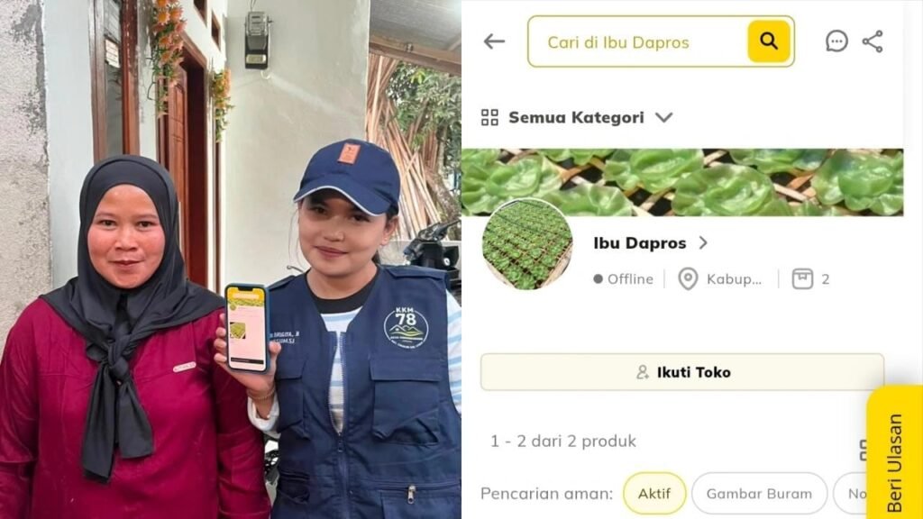 Dorong UMKM Go Digital, KKM UNIBA 78 Dampingi Pendaftaran UMKM Dapros di Aplikasi Toco