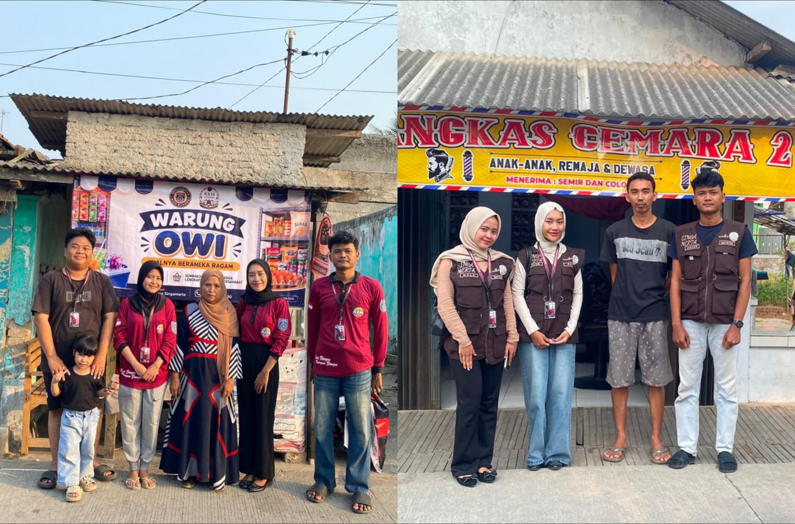 Perkuat Pemasangan Ptoduk, KKM 25 Uniba Pasang Media Promosi untuk Mendukung UMKM