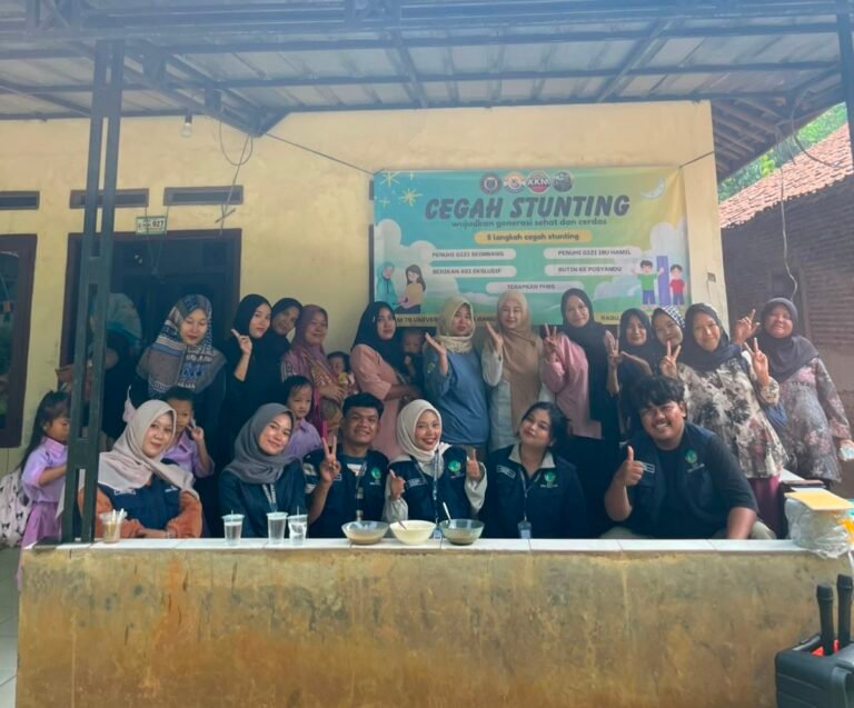 KKM UNIBA Edukasi Pencegahan Stunting dan Pemanfaatan Daun Sirsak di Desa Sukadaya