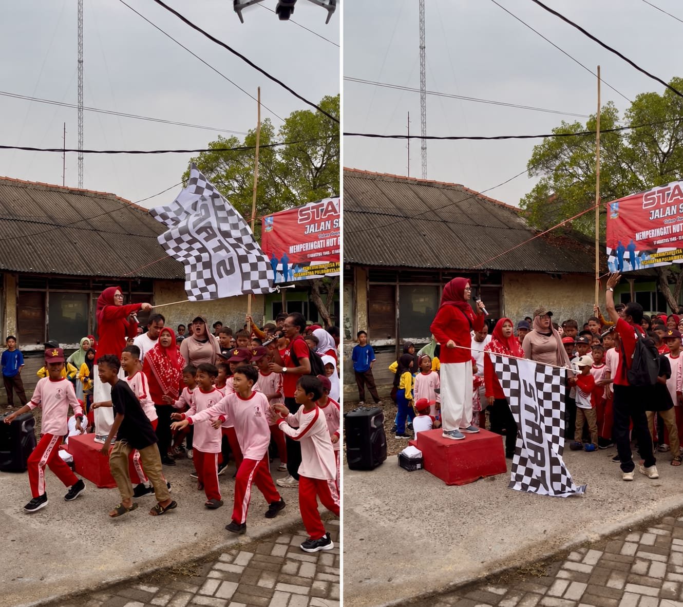 Semarak Kemerdekaan: KKM Uniba Jalan Santai Bersama Warga Desa Pulo Panjang